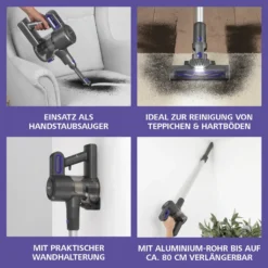 CLEANmaxx Akku-Zyklon-Staubsauger - 3-fach-Filter - Anthrazit/blau -Staubsauger Förderung f9498e4ded9ce72a3756f7a1b1448a54