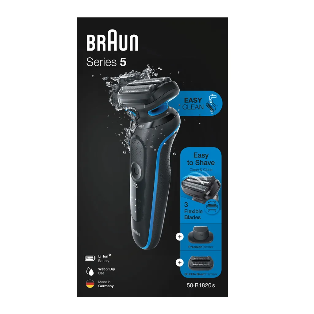 Braun Series 5s Rasierer Herren, Elektrorasierer Mit 3 Flexiblen Klingen, Präzisionstrimmer 7 Braun Series 5s Rasierer Herren, Elektrorasierer Mit 3 Flexiblen Klingen, Präzisionstrimmer – Bild 7